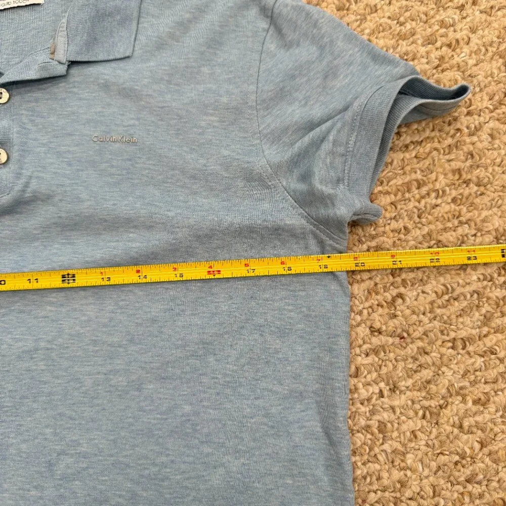 Calvin Klein Polo Shirt Mens Small Short Sleeve Liquid Touch Golf Tennis‎